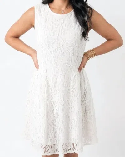She + Sky Clara Lace Dress In White