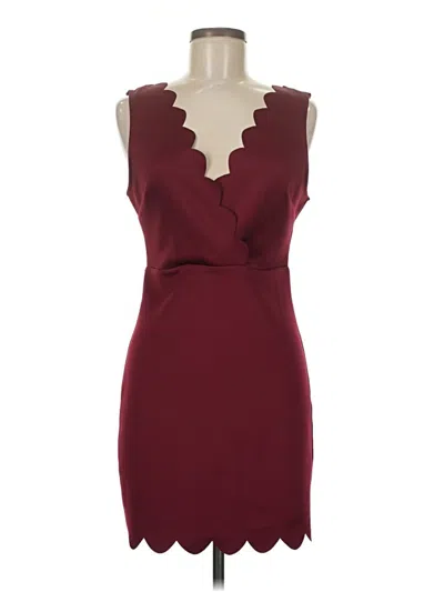 Pre-owned She + Sky Cocktail Dress In Burgundy