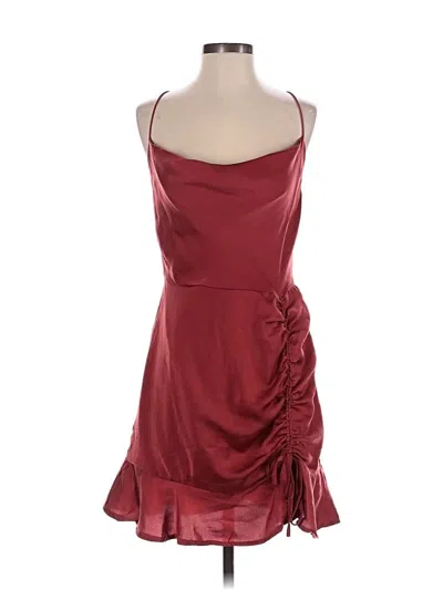 Pre-owned She + Sky Cocktail Dress In Burgundy