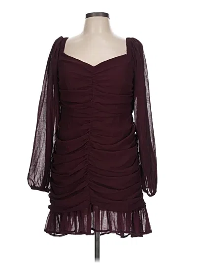 Pre-owned She + Sky Cocktail Dress In Burgundy