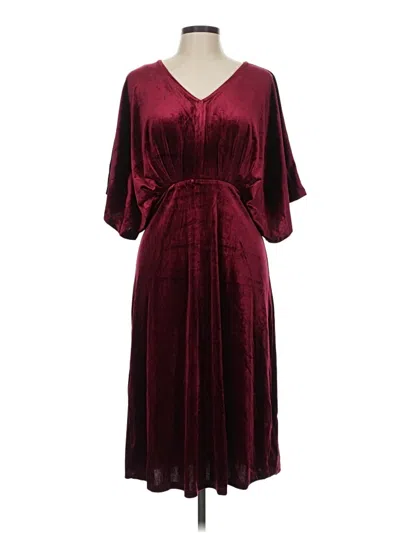 Pre-owned She + Sky Cocktail Dress In Burgundy