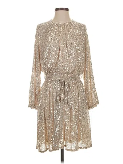Pre-owned She + Sky Cocktail Dress In Gold