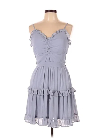 Pre-owned She + Sky Cocktail Dress In Gray