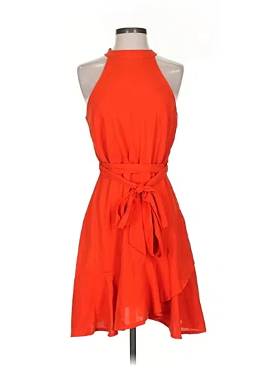 Pre-owned She + Sky Cocktail Dress In Orange