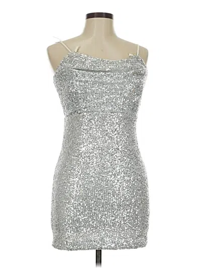 She + Sky Cocktail Dress In Gray