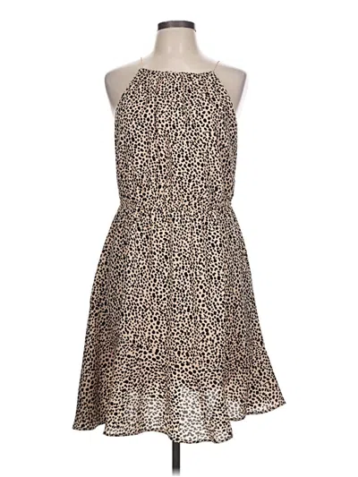 Pre-owned She + Sky Cocktail Dress In Tan