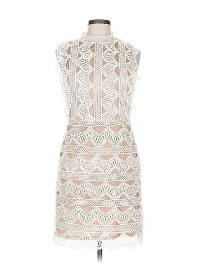 Pre-owned She + Sky Cocktail Dress In White
