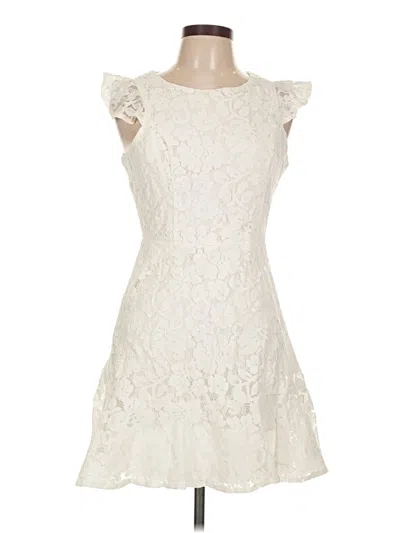 Pre-owned She + Sky Cocktail Dress In White