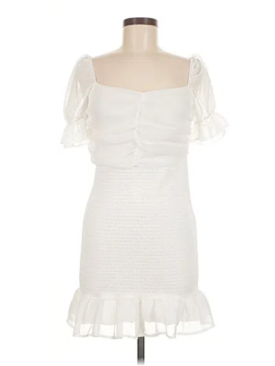Pre-owned She + Sky Cocktail Dress In White