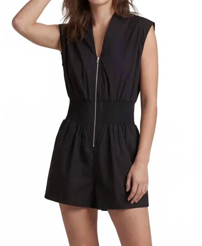 She + Sky Concrete Jungle Utility Romper In Black