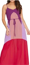 She + Sky Cut-out Maxi Dress In Purple In Purple
