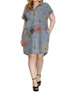 She + Sky Daisy Mae Dress - Plus In Blue In Blue