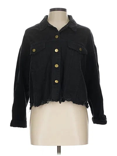 Pre-owned She + Sky Denim Jacket In Black