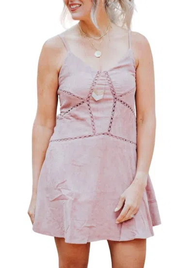 She + Sky Don't Let Go Mini Dress In Rose In Neutral