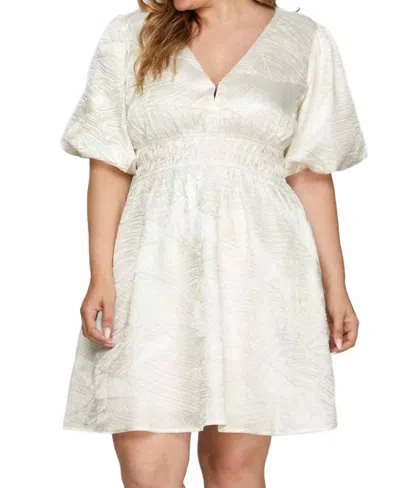 She + Sky Elegant Type Dress In Ivory