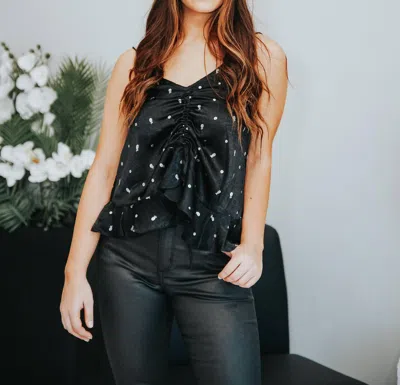 She + Sky Fineapple Top In Black