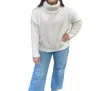 She + Sky First Frost Sweater In White In White