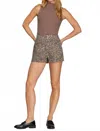She + Sky High Waist Leopard Print Shorts In Multicolor In Multi
