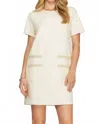 She + Sky Ivy Pearl Studded Mini Dress In White In White