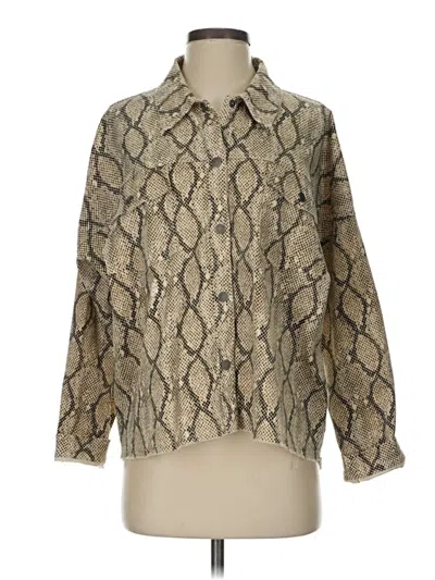 Pre-owned She + Sky Jacket In Gold