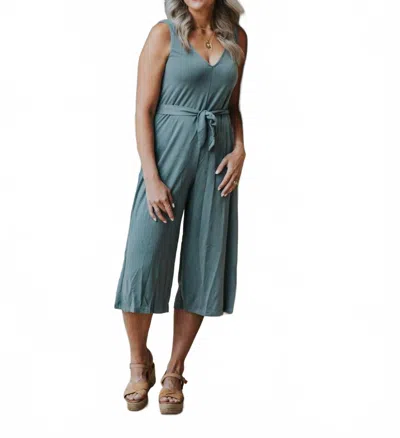 She + Sky J-jump Start My Heart Jumpsuit In Slate In Gray