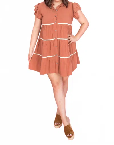 She + Sky Just What You Asked For Dress In Cinnamon