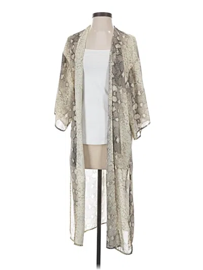 Pre-owned She + Sky Kimono In Silver