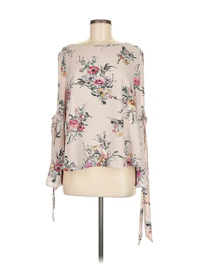 Pre-owned She + Sky Long Sleeve Blouse In Pink