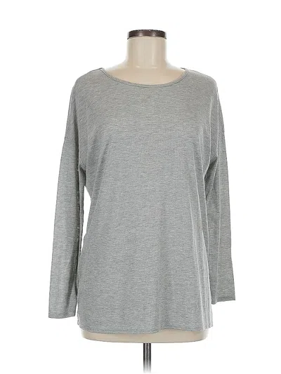 Pre-owned She + Sky Long Sleeve Top Gray Boatneck Tops