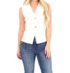 She + Sky Make The Call Knit Sweater Vest In Cream In White