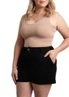 She + Sky Maya Shorts In Black In Brown