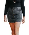 She + Sky Mini But Mighty Corduroy Skirt In Charcoal In Grey