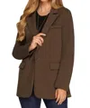 She + Sky More Of You Blazer In Chocolate Brown In Multi