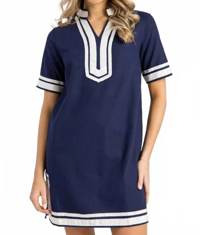 She + Sky Nautical Dress In Navy In Blue