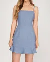 She + Sky Pink Sleeveless Tube Top Dress In Pink