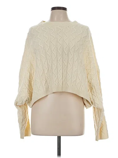 Pre-owned She + Sky Poncho In Ivory
