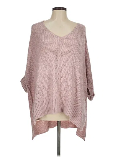 Pre-owned She + Sky Poncho In Pink