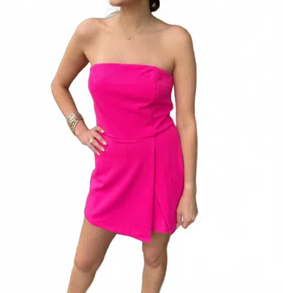 She + Sky Pool Party Problem Romper In Hot Pink