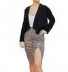 She + Sky Printed Perfection Skirt In Brown In Gray