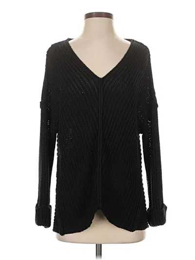 Pre-owned She + Sky Pullover Sweater In Black