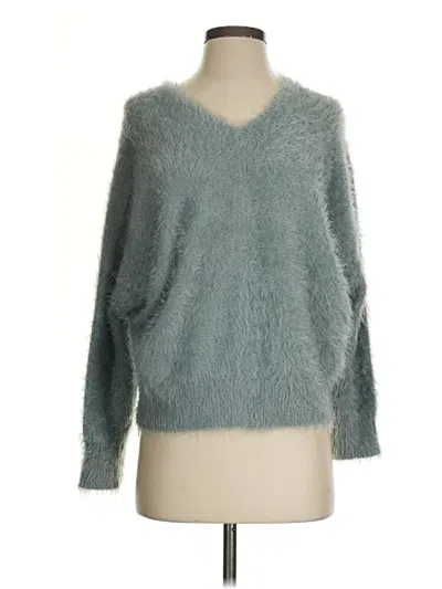 Pre-owned She + Sky Pullover Sweater In Blue
