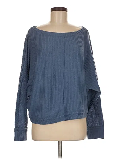 Pre-owned She + Sky Pullover Sweater In Blue