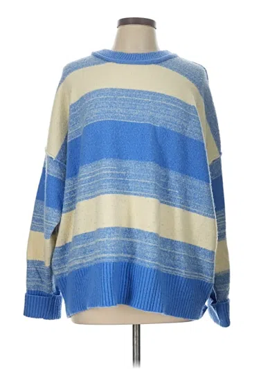 Pre-owned She + Sky Pullover Sweater In Blue