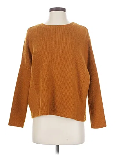 Pre-owned She + Sky Pullover Sweater In Brown