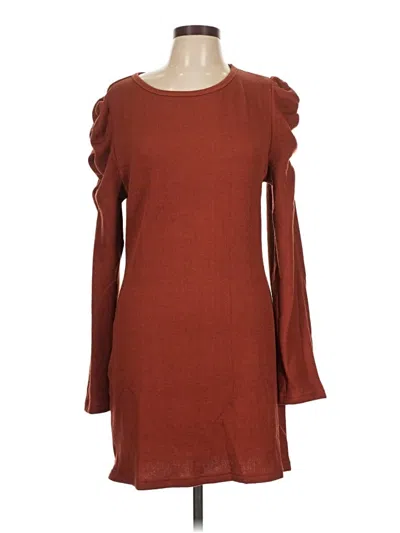 Pre-owned She + Sky Pullover Sweater In Brown
