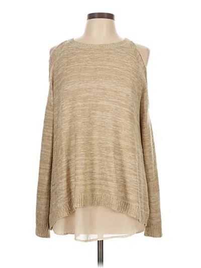 Pre-owned She + Sky Pullover Sweater In Brown