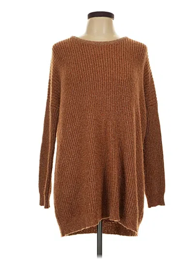 Pre-owned She + Sky Pullover Sweater In Brown