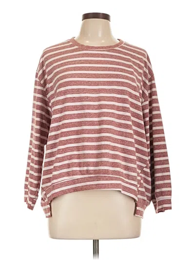 Pre-owned She + Sky Pullover Sweater In Burgundy
