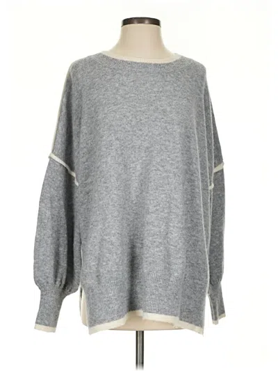 Pre-owned She + Sky Pullover Sweater In Gray