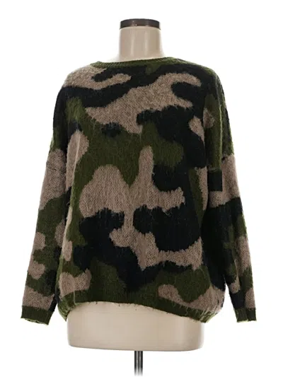 Pre-owned She + Sky Pullover Sweater In Green